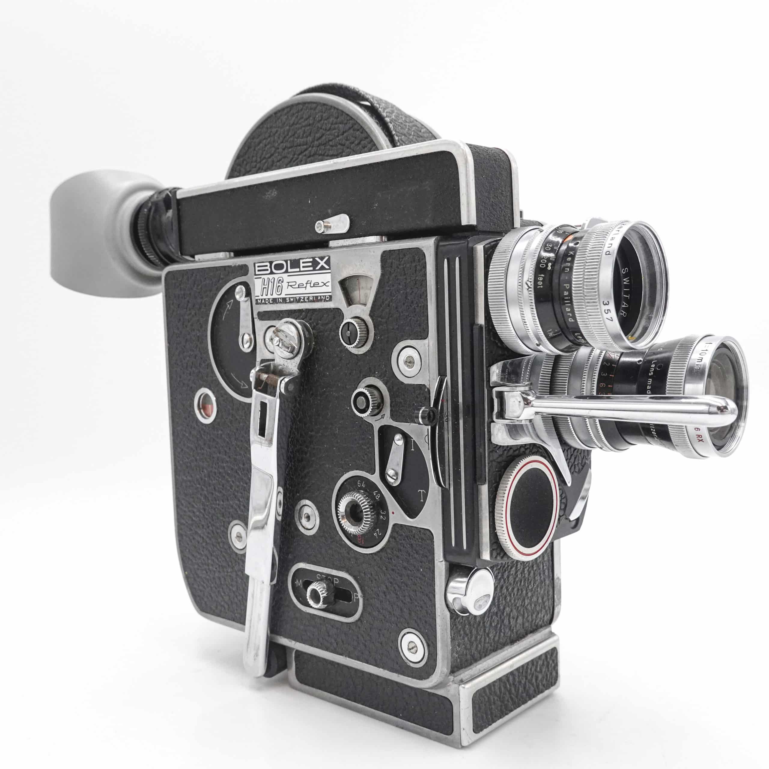 Paillard Bolex H16 Reflex REX3 16mm Cine Film Camera & 10mm / 25mm RX Lenses