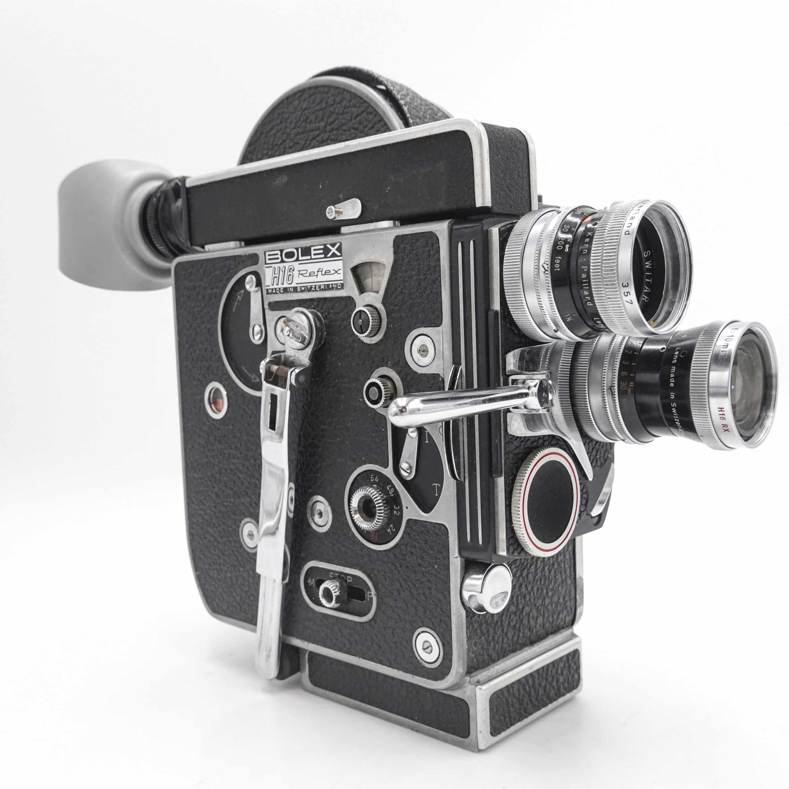 Paillard Bolex H16 Reflex REX3 16mm Cine Film Camera & 10mm / 25mm RX Lenses