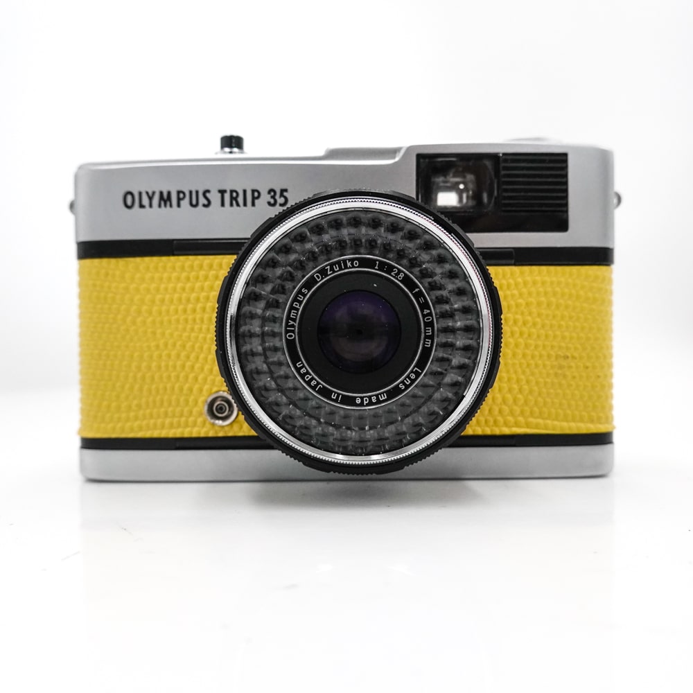 Olympus Trip 35 35mm Film Camera - Custom Yellow Leather