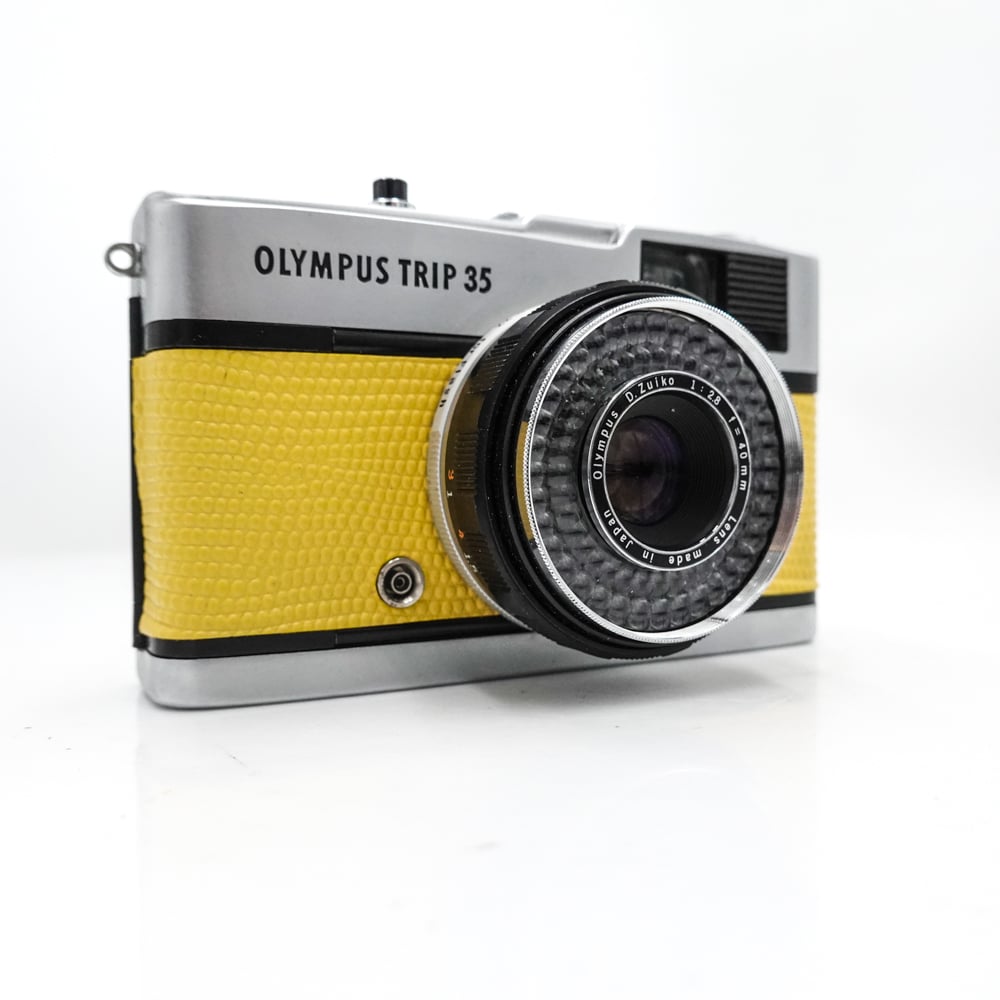 Olympus Trip 35 35mm Film Camera - Custom Yellow Leather